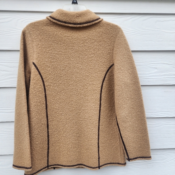 S Tan Boiled Wool Jacket - Picture 8 of 15